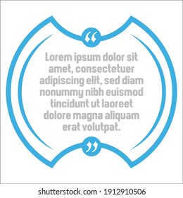 Vector set of Creative quote text template. Quote blank template. Quote bubble. frame of quotes. Print design. Quote form. Template vector set.