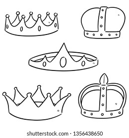 vector set of crowns