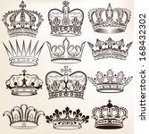 Vector set of  crowns for your heraldic design