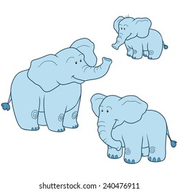 Elephant Family Cartoon Images Stock Photos Vectors Shutterstock