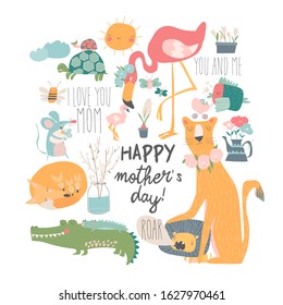 Cartoon Animals Mother Baby High Res Stock Images Shutterstock