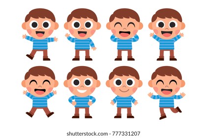 Cartoon Businessman Faces Showing Different Emotions Stock Vector ...