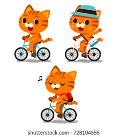 Котики На Велосипеде Картинки