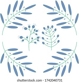 vector set with cute flowers