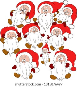 Vector set with cute gnomes