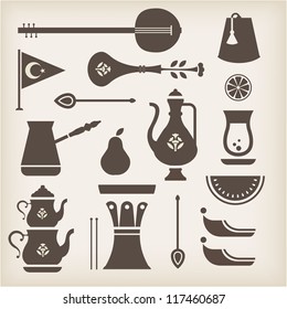 Vector set of cute key travel icons