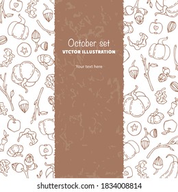 Vector set of cute pumpkin