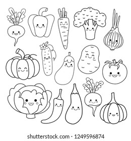 98 Coloring Pages Of Cute Vegetables Download Free Images