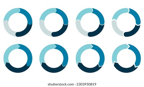 vector set of cycle infigraphic elements 