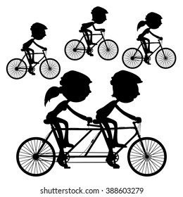 Vector set. Cycling.