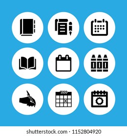 vector set. daily calendar, calendar icon, calendar and pen illustration for web and graphic design