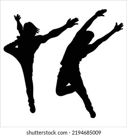 Conjunto Vector De Silhouettes Mujeres Bailarinas Ilustración Aislada En Fondo Blanco