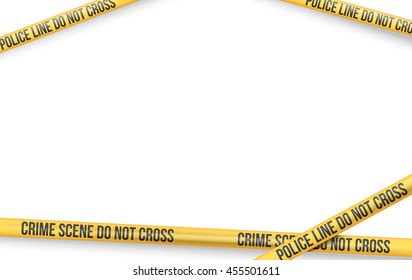 Vector set of Danger and Police Tape Lines for restriction and dangerous zones, construction site, crime places