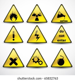 Vector Set danger signs