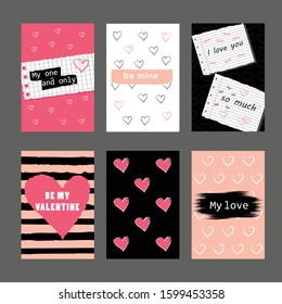 Vector set of valentine’s day cards