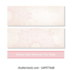 Vector set of decorative banners