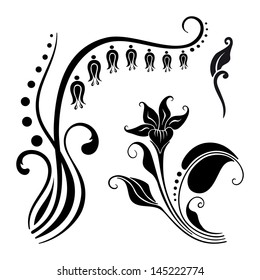 Vector set of decorative elements for design.