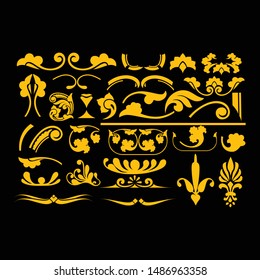 Vector set of decorative elements for design