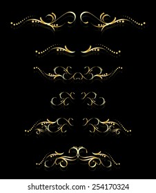 Vector set of decorative elements for design.