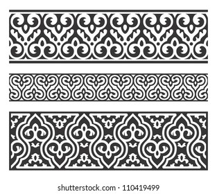 Vector set of decorative elements. Ethnic style.