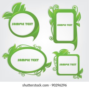 vector set of decorative floral frames