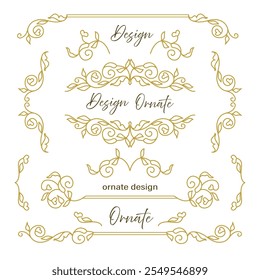 Vector set decorative frame. Elegant element for design template