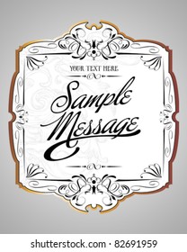 vector set: decorative framed labels