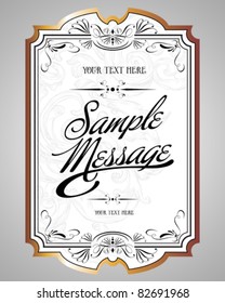 vector set: decorative framed labels