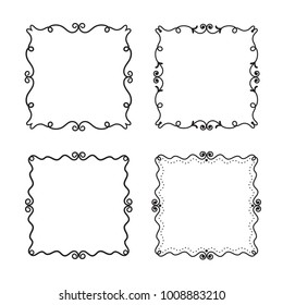 Vector set of decorative frames. 