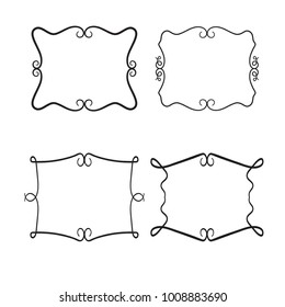 Vector set of decorative frames. 