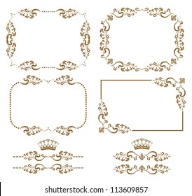 Vintage Set Floral Elements Design Monograms Stock Vector (Royalty Free ...