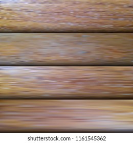 The vector set of decorative old wood panel.