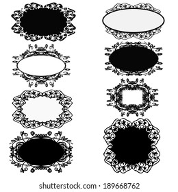 vector set: Decorative Ornamental Frame for Text