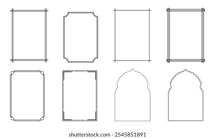 Vector set of decorative retro style ornate frame designs