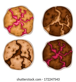 Vector set of delicious cookies
