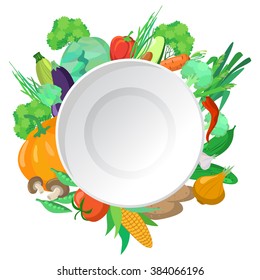 Vector set of delicious vegetables