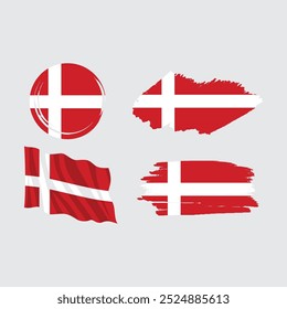 Conjunto de Vector Dinamarca Bandera nacional