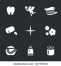 Vector Set of Dental hygiene Icons.