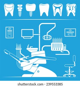 Vector set of dentist icons