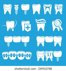 Vector set of dentist icons