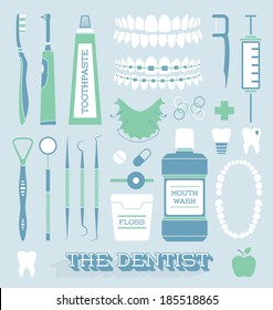 Vector Set: Dentist and Tooth Care Icons