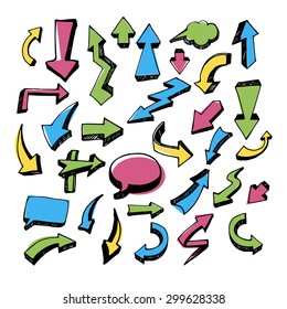 vector set design abstract pointer direction volume