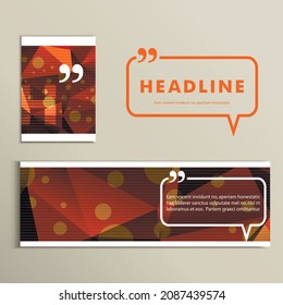 Vector set for design in abstract style