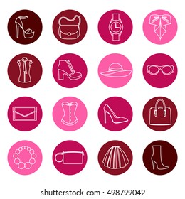 Vector set design concept of fashion accessories