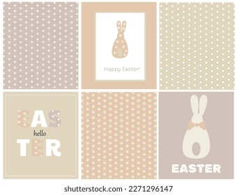 vector set for design Easter card