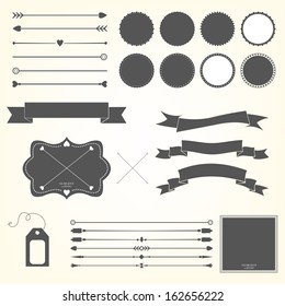 Vector set of design elements