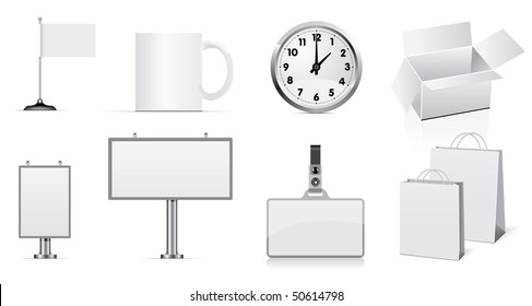 Vector set of design elements for corporate identity. Easy to place you logo. EPS v.8