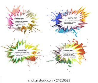 Vector set of design elements with free space for your text.