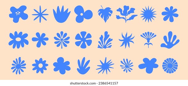 Vector set of design elements and illustrations in simple flat linear style - sun symbols, abstract forms and shapes - logo design templates, badges and stickers for posters, prints, banners