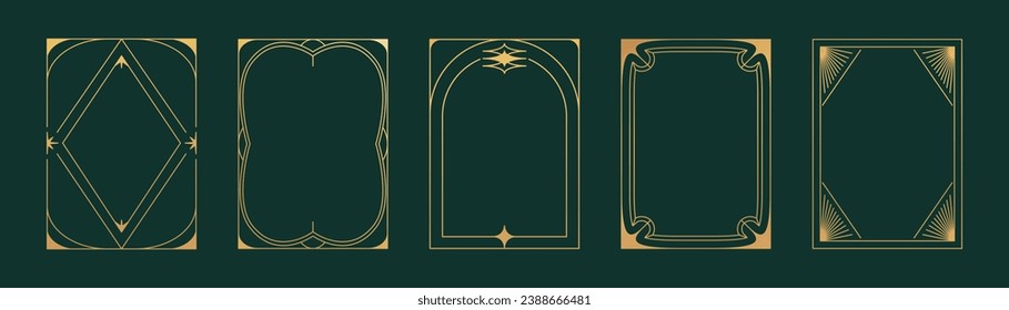 Vektorset von Designelementen und Illustrationen im einfachen linearen Stil - boho arch logo-Design-Elemente und Rahmen für Geschichten und Posts in sozialen Medien